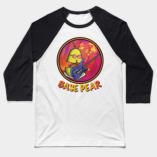 Base Pair (Bass Pear) a science and music pun Baseball T-Shirt by Owl-Syndicate